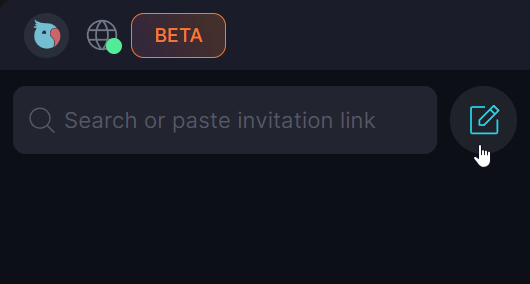 Personal Group ๐ ยท Create a group Click 'Start chat' ๐ button on the top of the screen.